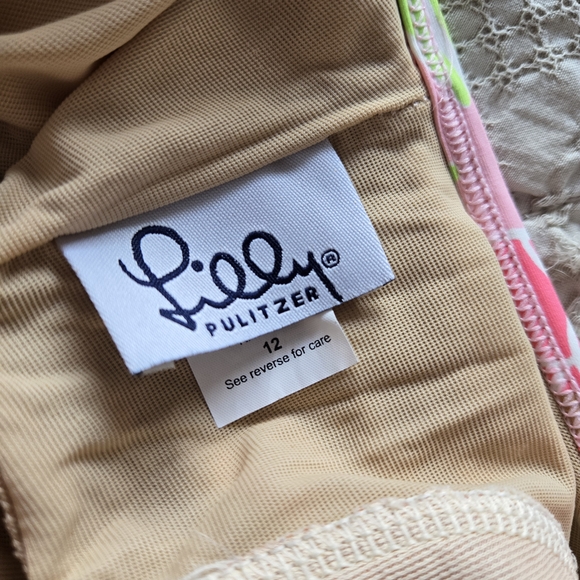 Lilly Pulitzer Pink and Green Pineapple Print Swimsuit Tripical | 12 - Picture 7 of 9